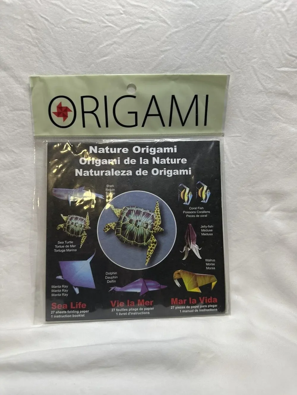 New Nature Origami Sea Life Dolphin Turtle Shark 27 Sheets Instructions Fish